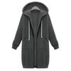 Plus Size Casual Tykk hette Dame Zip Up Lang genser