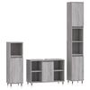 VidaXL Ensemble de meubles de salle de bain 3 pcs Sonoma gris 3190297