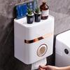 Light Luxury Wall-Mounted Tissue Box with Storage Shelf