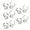 100Pcs Eyebrow Tattoo Ring Cups Disposable Clear Pigment Containers for Semi Artists Ink Holder Lash Extension