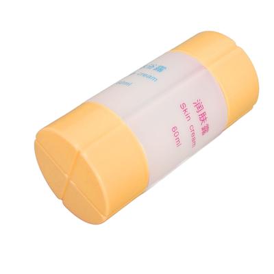 4 In 1 Travel Dispenser Orange Strong Plastic Small Light Portable Shower Bottle for Shampoo Lotion Toiletries Soap