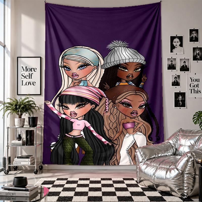 Wall TapestryBratz Art Hanging Cloth Decorative Background Cover for Room Decoration