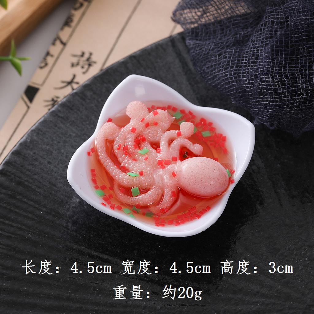 Mini Simulation Dish Plate Magnetic Refrigerator Sticker Creative Stir-Fried Fish Ball Pig Foot Chinese Style Sample 5pc/lot