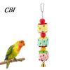 Cockatiel Chewing Toy Parrot Beak Grinding Stone, Bird Chew with Bell And Colorful Beads, Enrichment Toy, Cage Accessory for Budgies Cockatiels Small