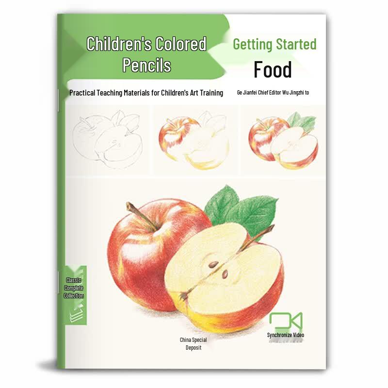Kids  Food Theme Colored Pencil Art Book