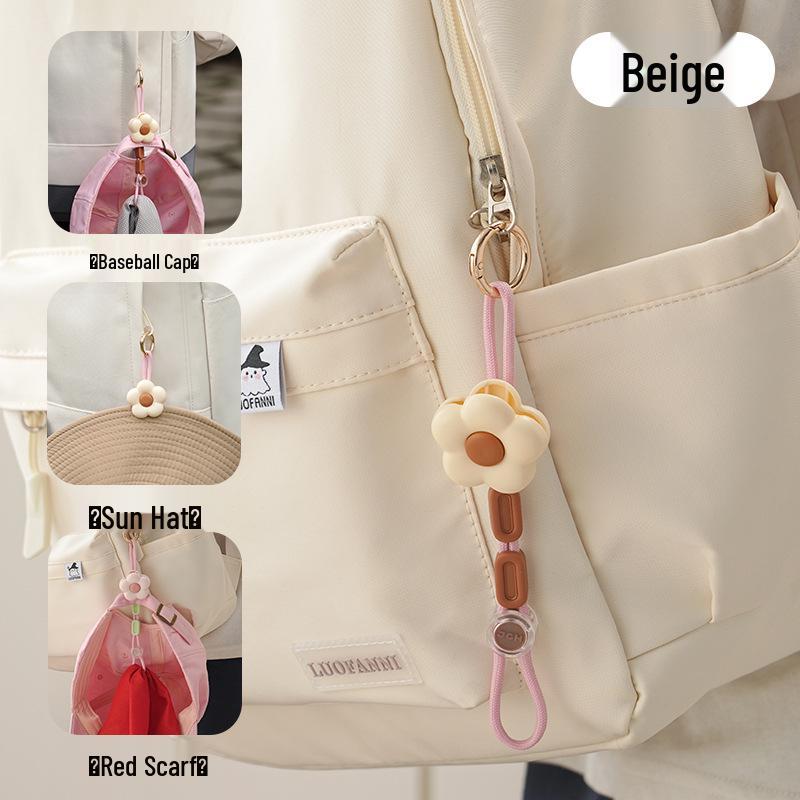 Custom Flower Hat Clip & Pendant: Portable Anti-Drop Travel Accessory & Glove Holder