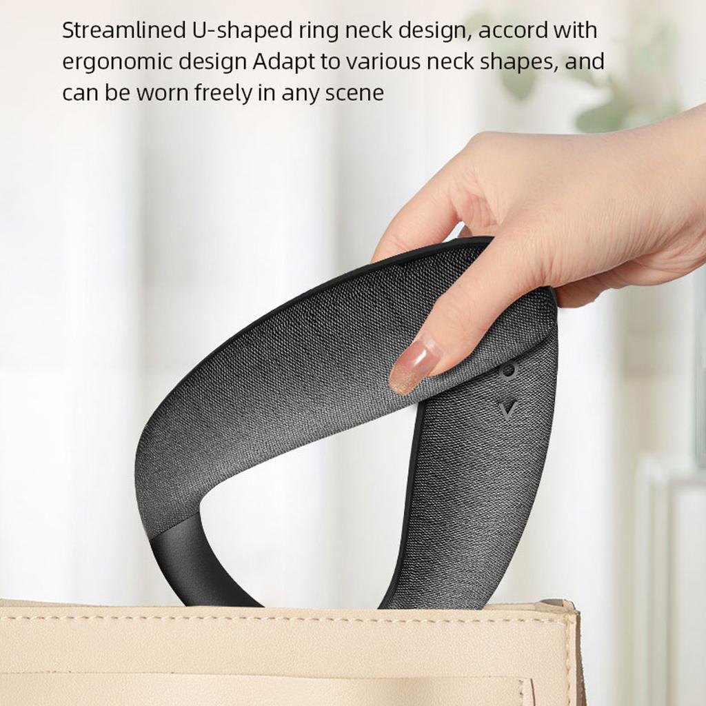 Altoparlante da collo Rockmia EBS-908 905 Bluetooth Wireless 5.0 a forma di U 6W Scatola Bassi Portatile per Gaming, Viaggi, Passeggiate e Ciclismo