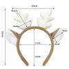 Samcos Christmas Reindeer Headband, Two-Color Deer Antler Hair Accessory, Cute Hair Ornament for Costumes, Cosplay, Unisex (White + Brown)