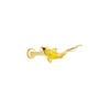 S925 Sterling Silber Diamantbesetztes Koi-Tier Flachkopf Gewinde Piercing Knochennagel Klassische Ohrringe