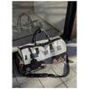 Women Floral Print Large Capacity Faux leather Travel Bag with Detachable Crossbody Strap for Travel