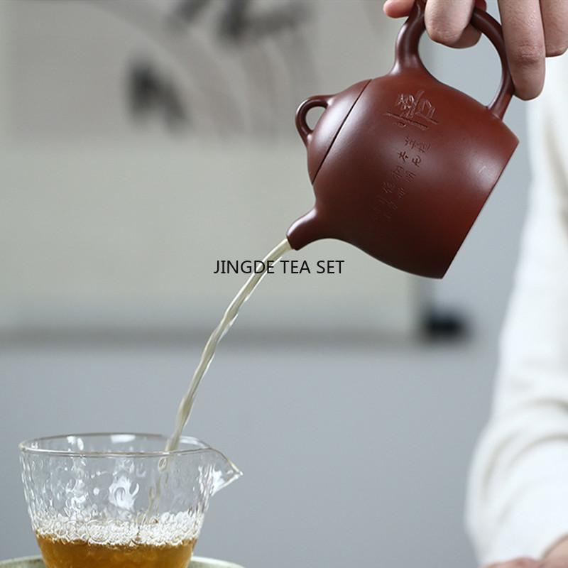 320ml Yixing Purple Clay Teapot Raw Ore Red Mud Handmade Beauty and Health Pot Kung Fu Tea Set Business Gift