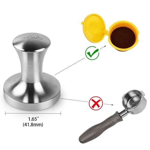 RECAPS Stainless Steel Coffee Press Hammer for Dolce Gusto Espresso Capsules (41.8mm)