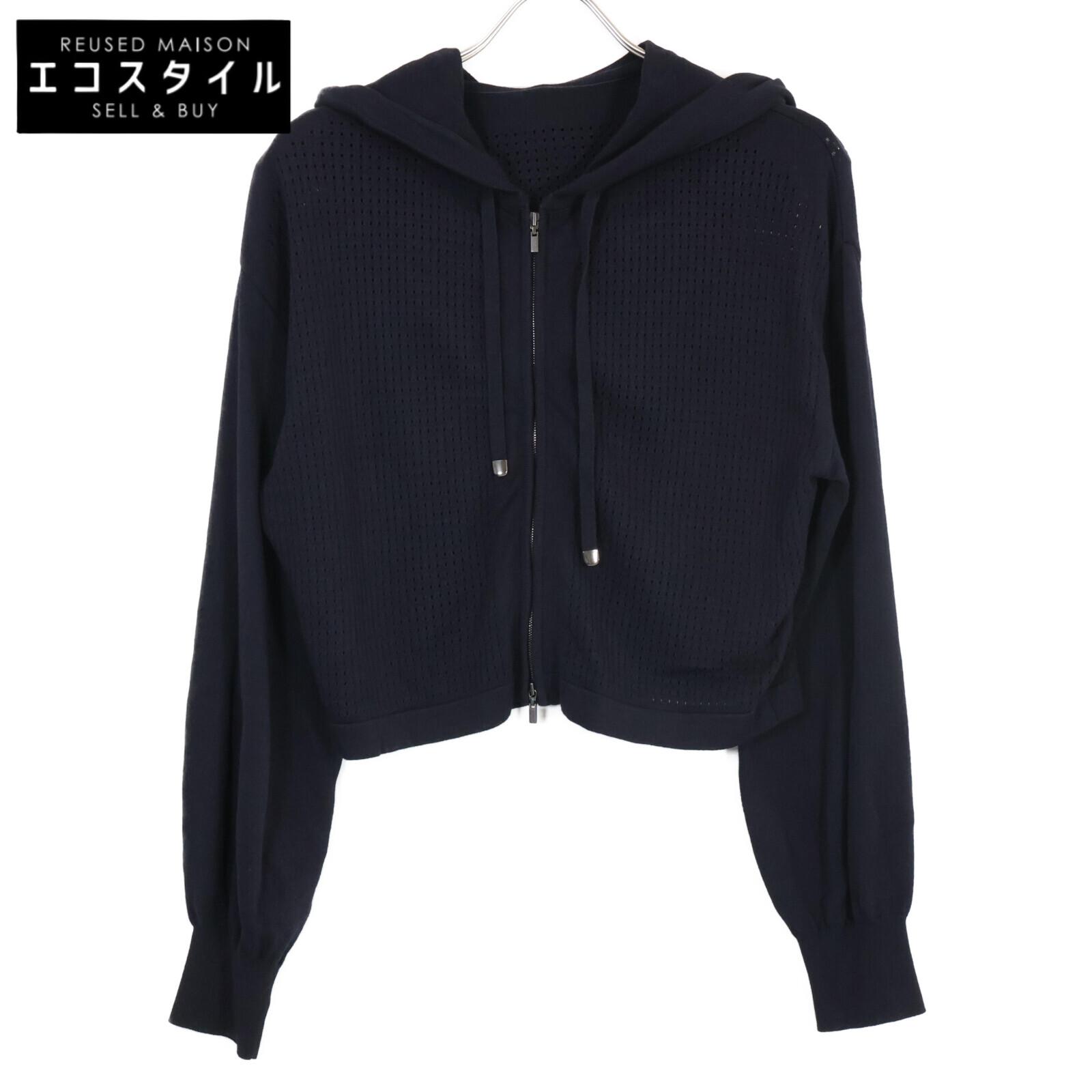 

FOXEY 42769 Кардиган Алекса Трикотажный топ с капюшоном 38 Полуночный синий Б/у