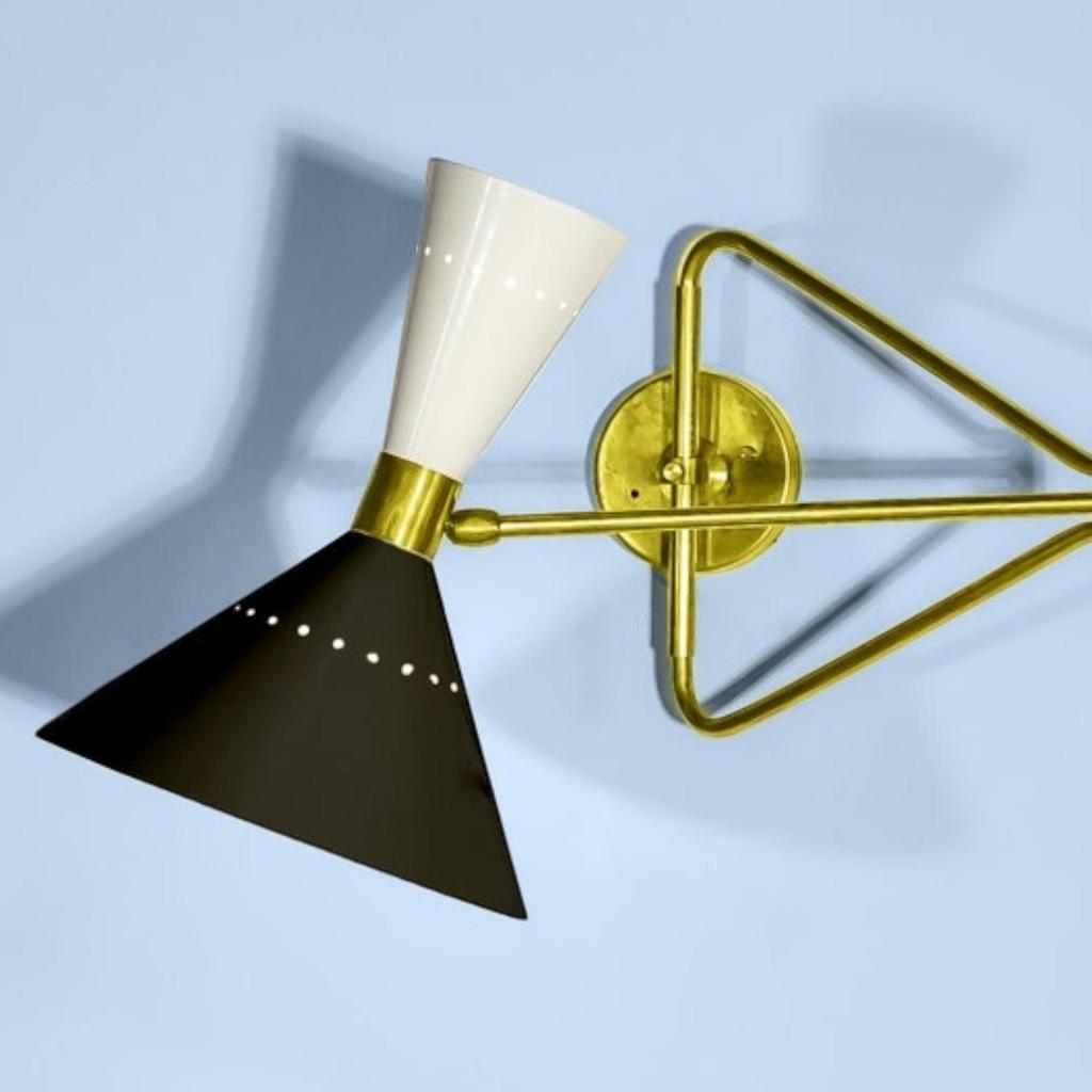 1950's Mid Century Wall Light Italian Modern Adjustable Diabolos Wall Sconces lamp (Single, Cord with Switch Available)