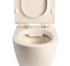 Interno wall-hung toilet bowl 49 cm rimless with W/O seat beige matt