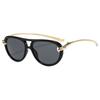 New fashion double beam toad glasses advanced sense rope knot women's personality design glasses European and American catwalk street sunglasses