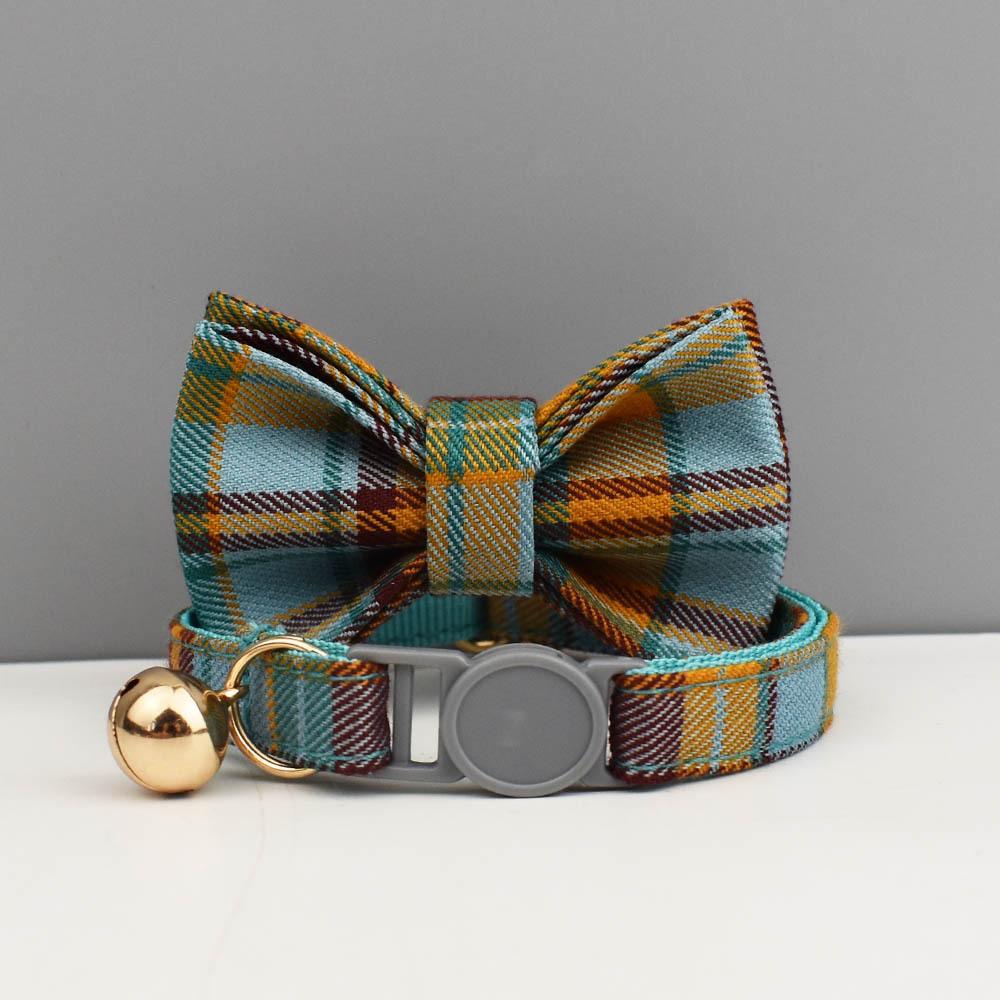 Plaid Bow Tie Pet Collar