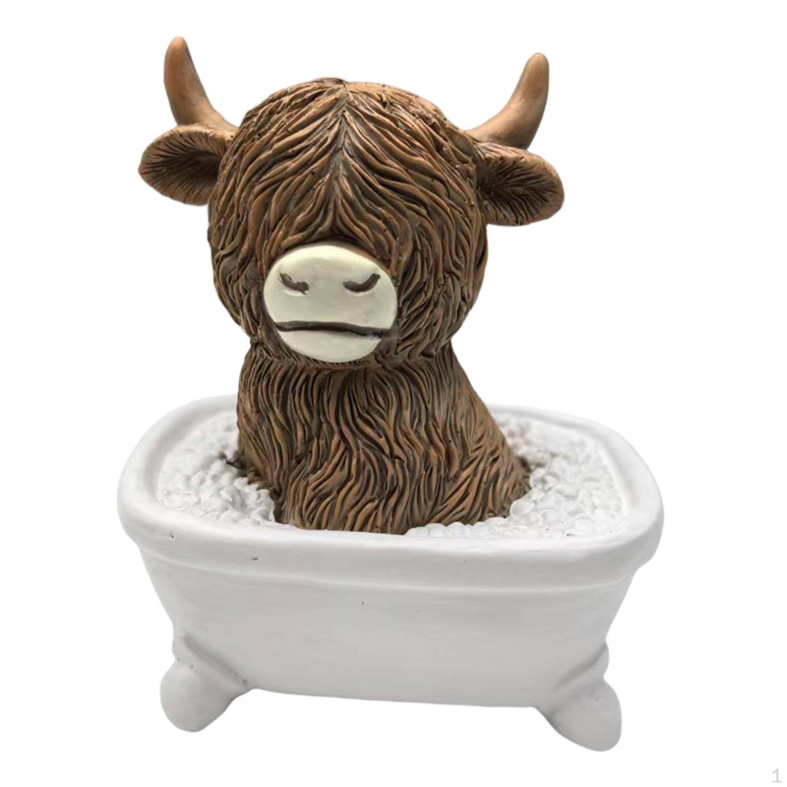 

Bathroom Figurine Decorative Statue Animal Sculpture Desktop Ornament for Fireplace Bathtub