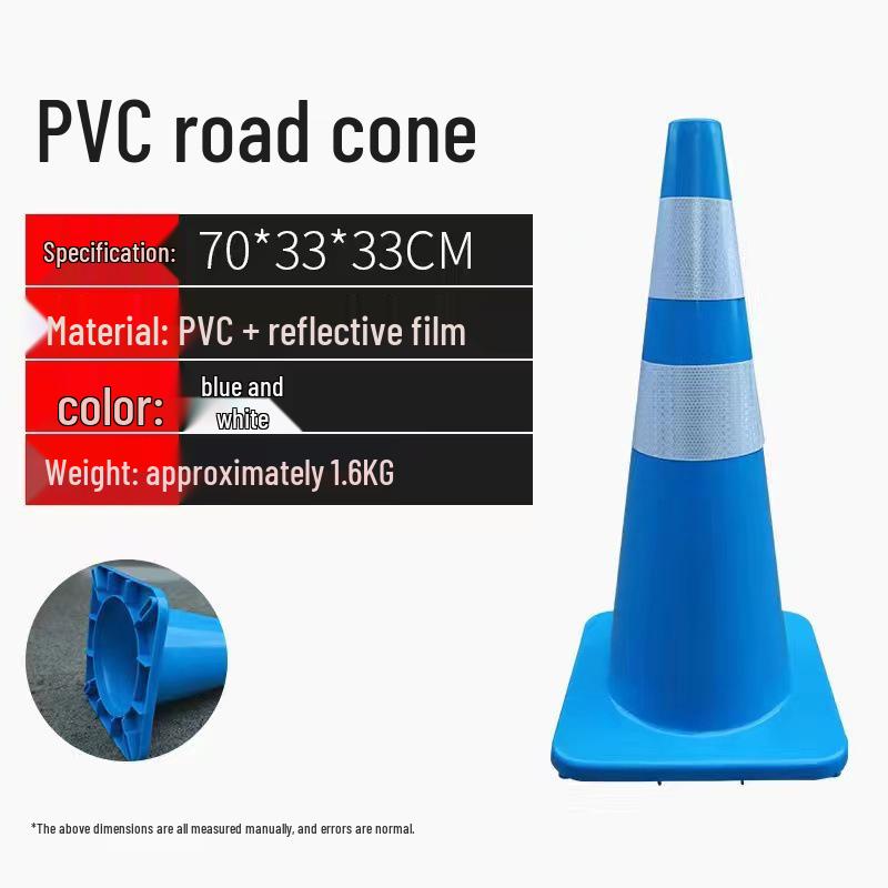 Reflective PVC "No Parking" Traffic Cone - Safety Roadblock & Ice Cream Bucket/Cup Design