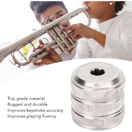 3 Stück Metall-Ventilknöpfe Silberne Schraubkolben für Trompeten-Ersatz