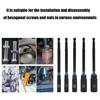 Power Nut Driver Drill Bit Set 1/4inch Shank Hexagonal Socket Adapter Bolt Driver Repairing Tool Kit for Electric Screwdriver