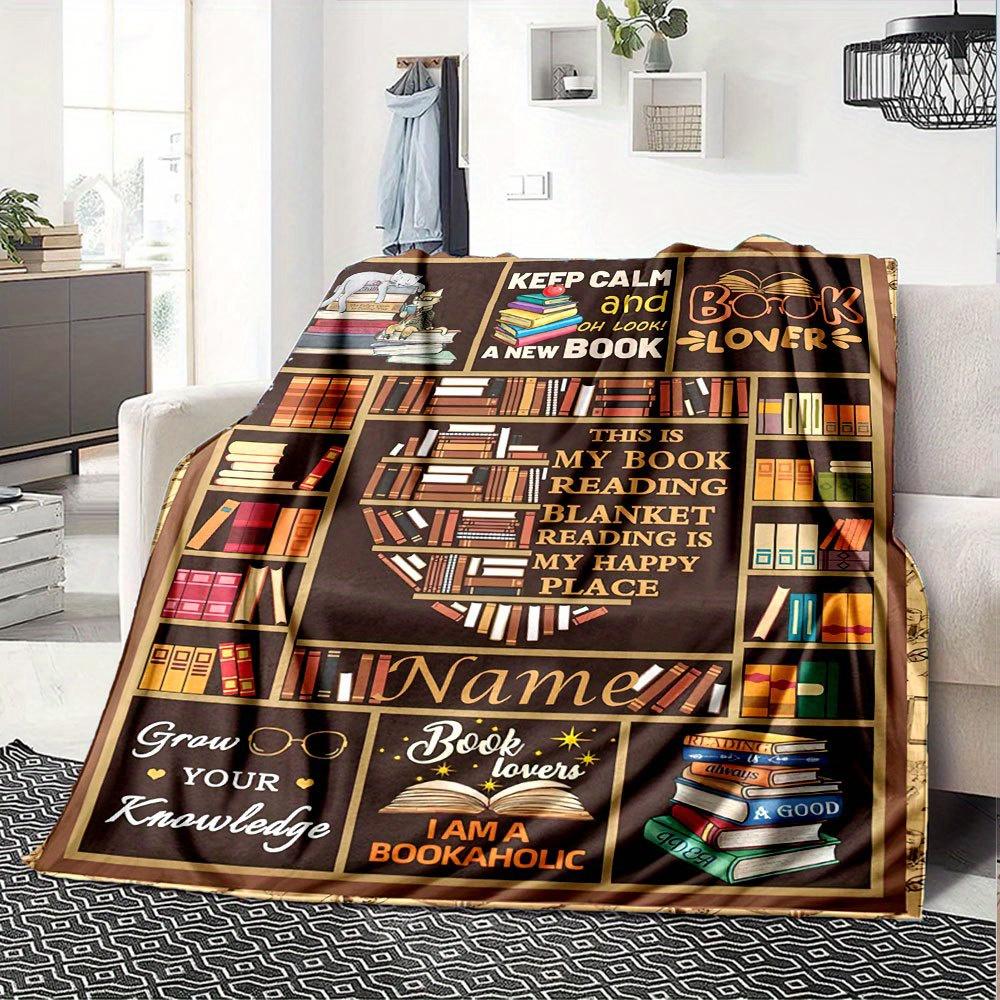 Book Lover Reading Blanket Literary Gift For Bookaholics And Bibliophilest43
