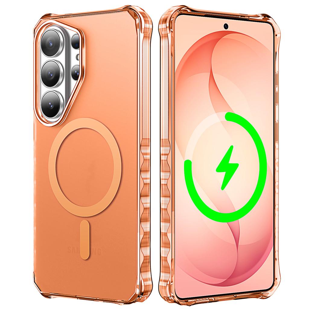 Applicable To Samsung S26Ultra Wave Magnetic Mobile Phone Case S25Ultra Matte S24Ultra Anti-drop Protective Case