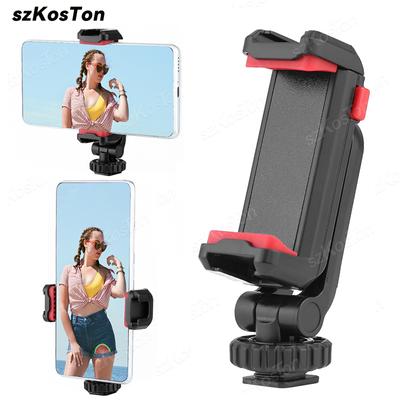 Phone Mount Holder DSLR Camera Monitor Mount Tripod Mount Clamp With Cold Shoe for Smartphone Vlog Shooting Video Light