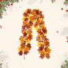 Fall Leaf Garland Autumn Celebration Balcony Reusable Thanksgiving Christmas Realistic