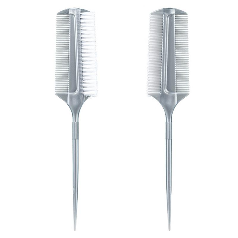 

Профессиональная парикмахерская двухсторонняя расческа для окрашивания волос с нейлоновой щеткой для сушки волос, тонирующая расческа, щетка для окрашивания волос, инструменты для укладки волос