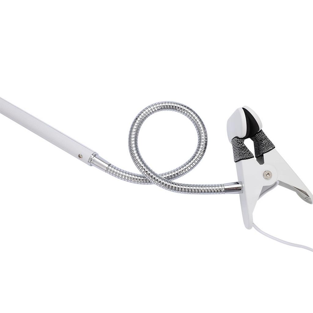 מנורת שולחן LED קריאה גמישה מנורת צינור מתכת עם קליפס ממשק USB מנורת שולחן