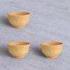 J-kitchens Miso Soup Bowls, Wooden, Kisai, Natural, Small, Set of 3, 10.5cm x 6.3cm