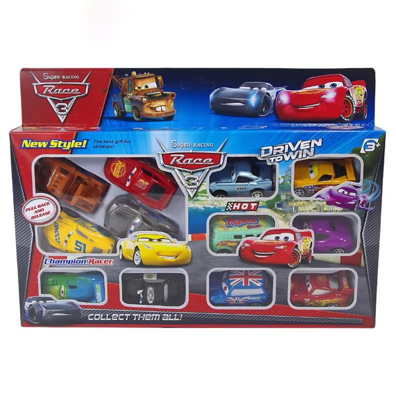 12pcs Disney Pixar Cars Back Force Lightning Mcqueen Jackson 6cm Storm Mater Model Car Accompanying Toys Kids Birthday Gifts