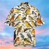 Men's Cute Dog Breed Print Short Sleeve Shirt, Casual Hawaiian Button Up Shirt for Spring & Summer