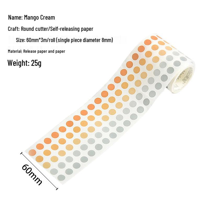 Morandi Color Polka Dot Washi Tape and Planner Stickers Set