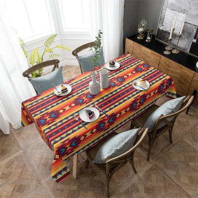 American Tribal Pattern Tablecloth Holiday Decor Waterproof Rectangular Tablecloths Wedding Decor Table Cover