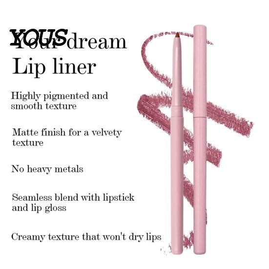 Daily Makeup Lip Liner Retractable for Women, Long Lasting Waterproof Pencil, Pencil Essential Tools Precise Shaping & Filling Precision