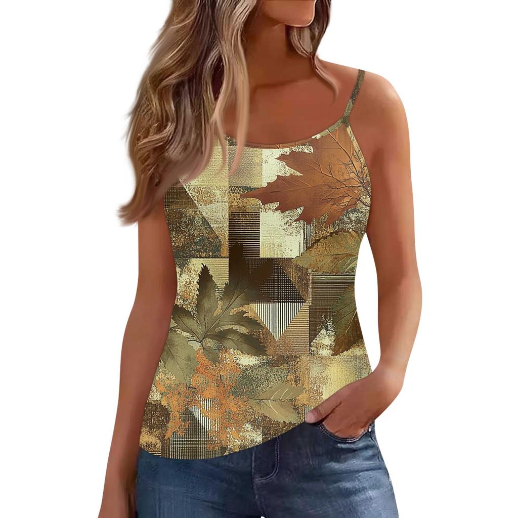 Women's Low-necked Sleeveless Vest U-neck T-shirt Suspenders