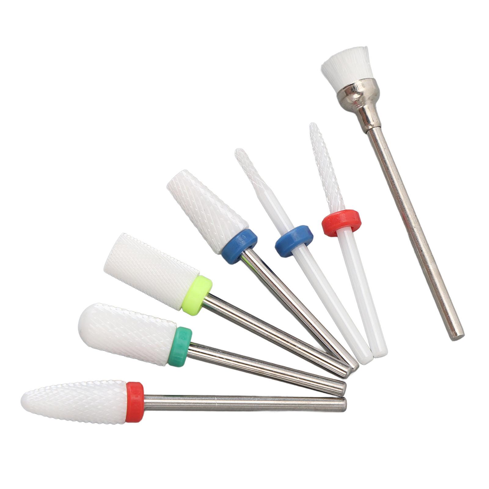 

7 Pcs Tungsten Steel Naill Drill Bits Set High Hardness Polishing Tool Acrylic Gel Nails Drill Bit