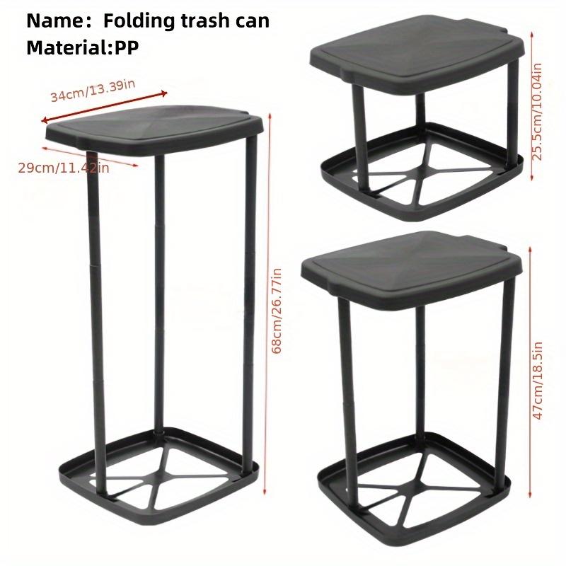 For Multi-functional Garbage Bag Auxiliary Rack Large Capacity Folding Trash Can Insert Tube Trash Rack PP Material