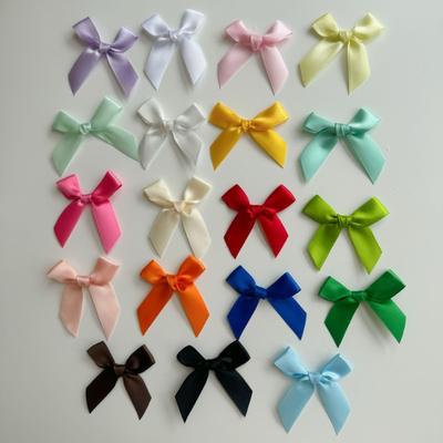 50/100 Pcs Fresh Pink Ribbon Bows Small Size Satin Ribbon Bow Flower Craft Decoration Handwork DIY Party Decoration