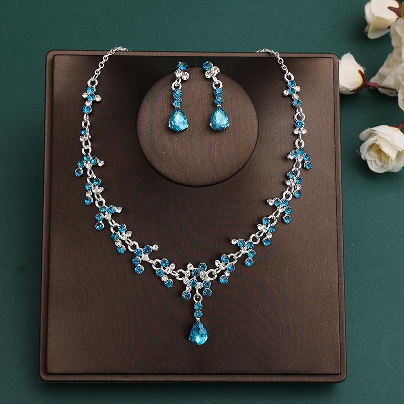 Korean Style Bridal Jewelry Set - Crown, Headband, Earrings, Necklace, & Hair Accessories for Wedding Dresses.