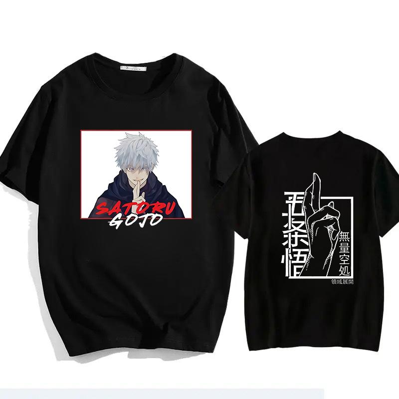 Japanese Jujutsu Kaisen Gojo Anime T-shirt Unisex Manga Gojo Satoru Graphic T Shirts Short Sleeve Tee Y2k T-shirts Summer Tops
