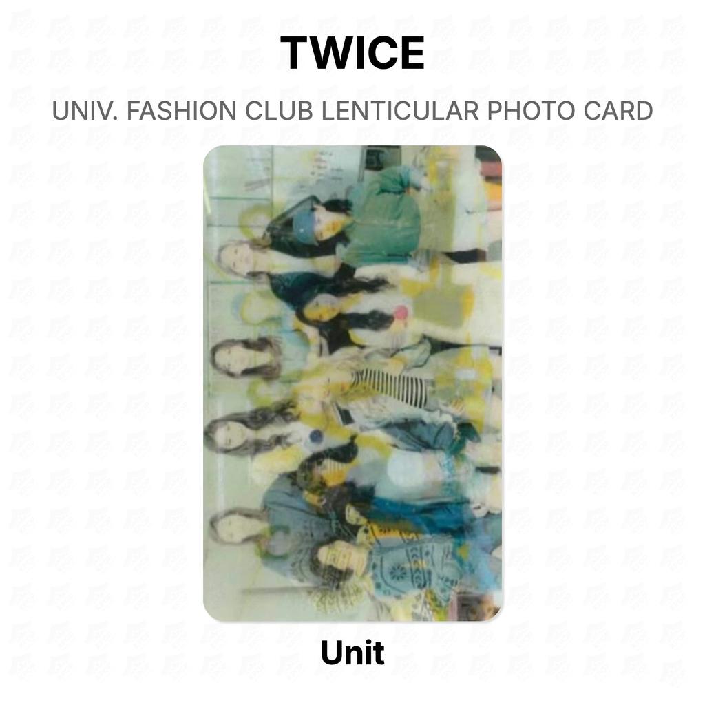 Twice TWICE UNIV. FASHION CLUB LENTICULAR FOTOKARTE Offizielle Fotokarte