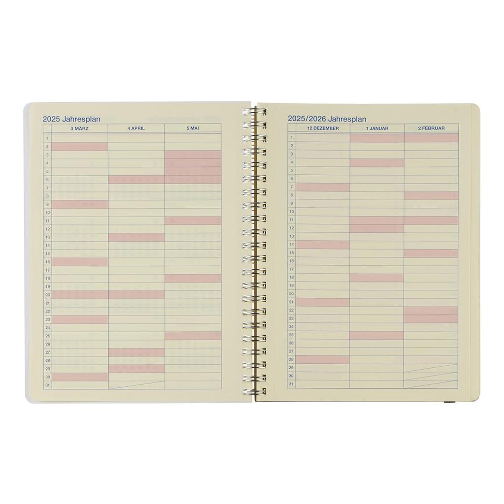 Delfonics Planner 2025-2026 Edition (Starts March 2025) Rollbahn Viento A5 Monthly Planner (Mint)