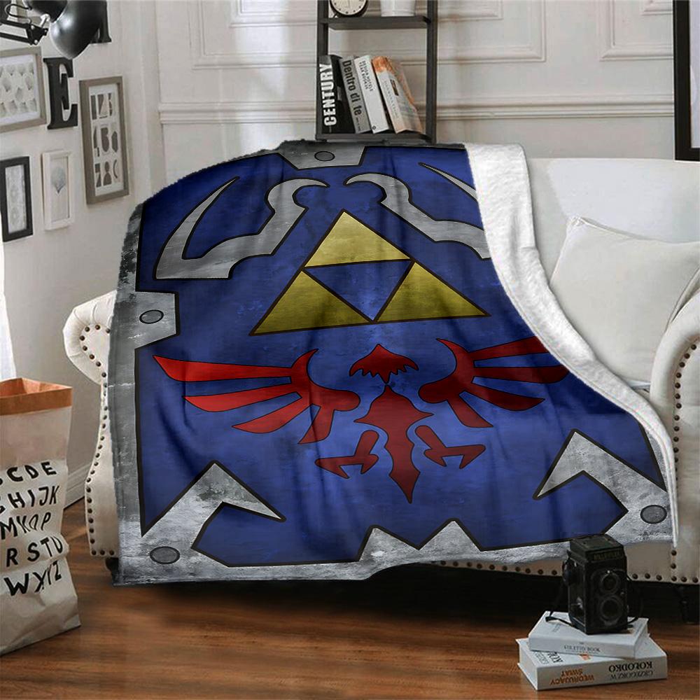 1pc Triforce Symbol flannel Blanket for Super Soft Cute Comfort Blanket for Travel Bedding Couch Sofa Blanket Y82556
