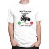 Mein Traktor Ruft T-Shirts Reine Baumwolle Kurzarm Lustiges Landwirt Fahrer T-Shirt Locker Übergröße Sommer Stil Kleidung