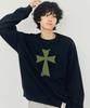 GRAVER [Unisex] Dot Cross Sweatshirt_4Color