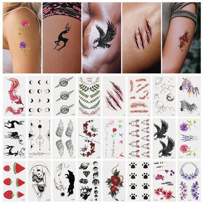 Tattoo Stickers Long Lasting Animal Flowers and Plants Waterproof Temporary Tattoos Personalized Stickers Tattoo Body Arm