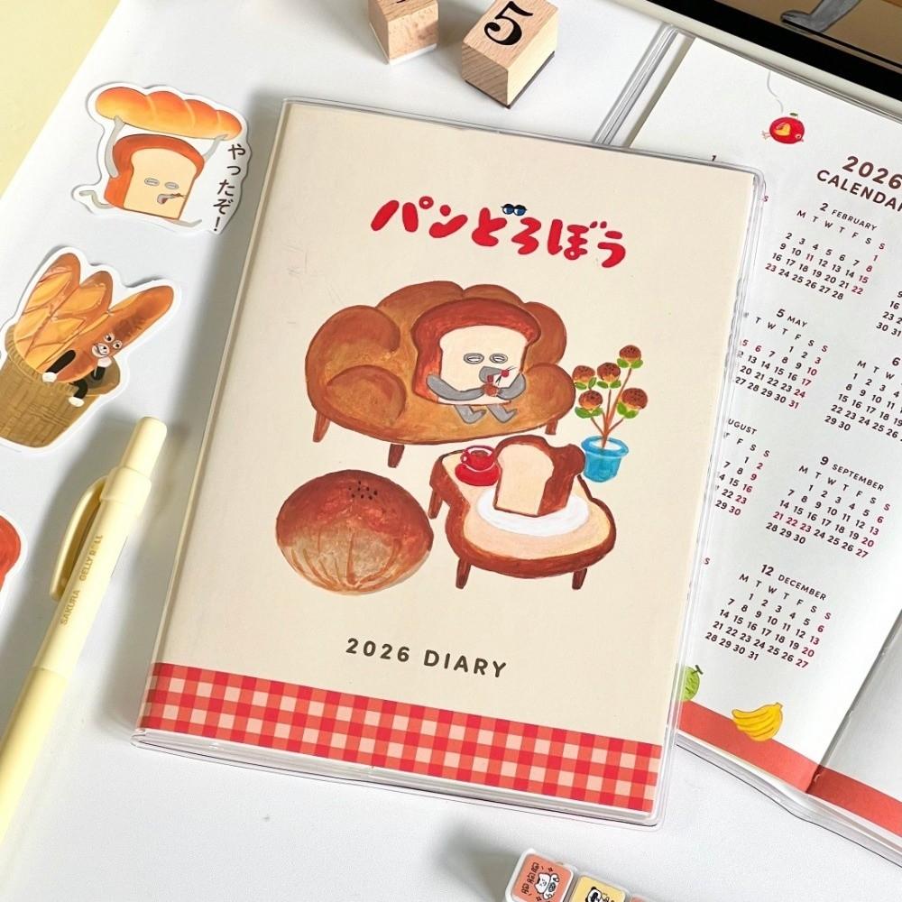 

Bread Thief B6 Agenda Book with Calendar To Do List Notepad Appointment Book for Student Gift A